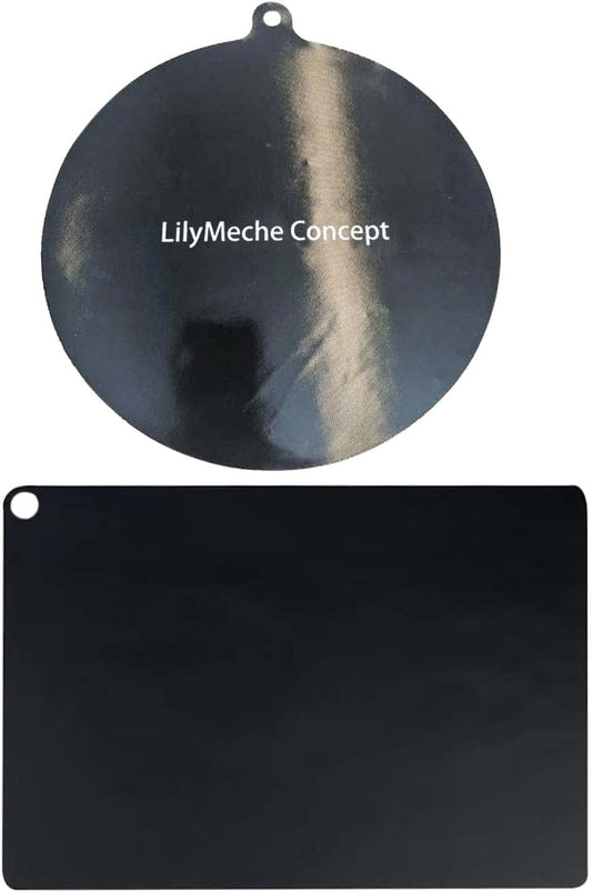 Lilymeche Concept - Induction Cooktop Mat, Household Silicone Induction Cooker Cookware Protector Mat, Scratch Counter Mats, Heat-Resistant Insulated Round and Rectangle Pad