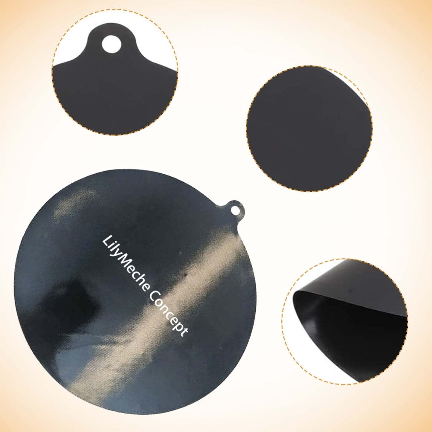 Lilymeche Concept - Induction Cooktop Mat, Household Silicone Induction Cooker Cookware Protector Mat, Scratch Counter Mats, Heat-Resistant Insulated Round and Rectangle Pad