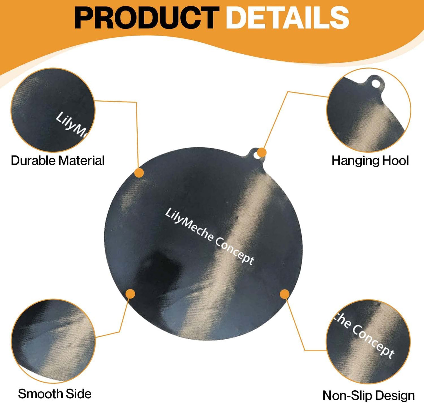 Lilymeche Concept - Induction Cooktop Mat, Household Silicone Induction Cooker Cookware Protector Mat, Scratch Counter Mats, Heat-Resistant Insulated Round and Rectangle Pad