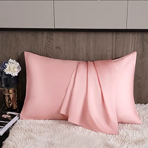 Lilymeche Concept | Highest Grade 6A 100% Pure Mulberry Real Silk Pillowcase | 22 Momme(Envelope) Good for Hair & Skin | 1PC in Luxury Gift Box (Pink, Queen) Bundled with Silk Scrunchie