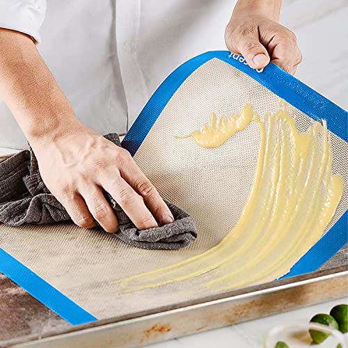 Lilymeche Concept | Silicone Baking Mat | BPA Free Large Nonstick Kitchen Professional Reusable Heat Resistant Baking Half Sheet Bakeware Mats for Cookies, Bread and Pastry(3pc) with Silicone Spatula