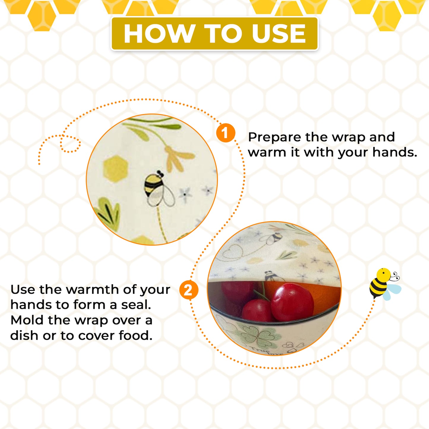 Lilymeche Concept Reusable Beeswax Wrap(9 Pack) Eco-Friendly Beeswax Food Wraps, Bread Sandwich Wrapper, Organic, Sustainable, Biodegradable, Zero Waste, Plastic-Free Food Storage, 5S, 3M, 1XL