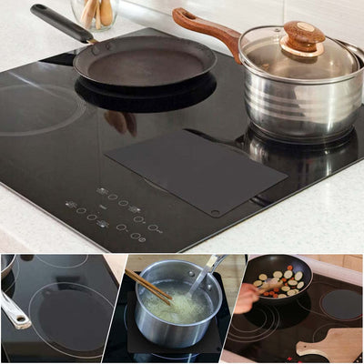 Lilymeche Concept - Induction Cooktop Mat, Household Silicone Induction Cooker Cookware Protector Mat, Scratch Counter Mats, Heat-Resistant Insulated Round and Rectangle Pad