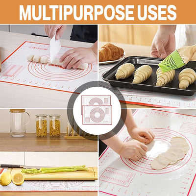 Lilymeche Concept - Silicone Pastry Mat with Measurement(2pc), Non Sli
