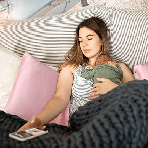 Lilymeche Concept | Highest Grade 6A 100% Pure Mulberry Real Silk Pillowcase | 22 Momme(Envelope) Good for Hair & Skin | 1PC in Luxury Gift Box (Pink, Queen) Bundled with Silk Scrunchie